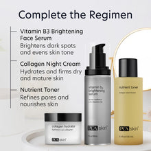 Load image into Gallery viewer, Complete the regimen.  Vitamin B3 Brightening Serum, Collagen Night Crea, Nutrient toner.
